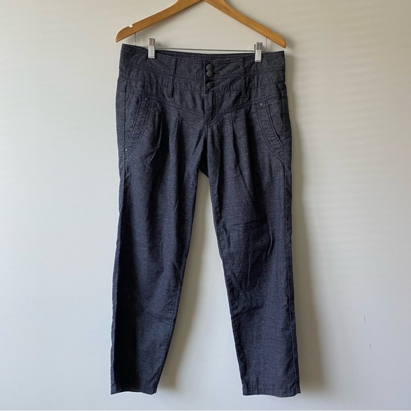 PrAna Lizbeth Hemp Blend Capri Pants in Coal Size 8 - Picture 3 of 14